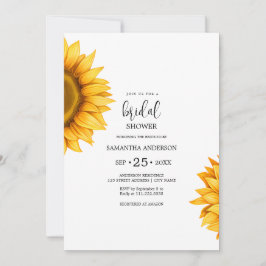 Invitación Flores de sol brillantes Ducha de novia minimalist