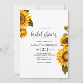 Invitación Flores de sol brillantes Ducha de novia minimalist