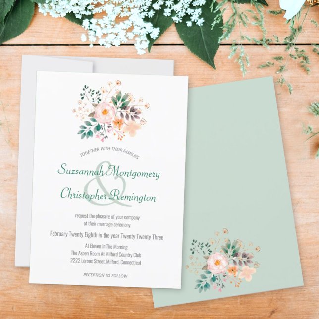Invitación Flores de Sombra Naranja con Borde Superior Minima (Subido por el creador)