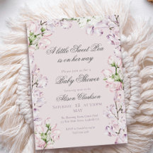flores de Sweet Pea en arco Baby brunch elegante l