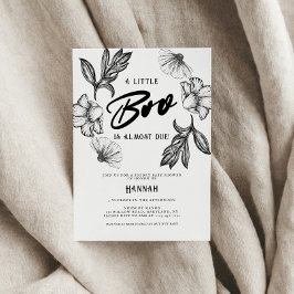 Invitación Flores de tatuaje de Baby Shower gótico