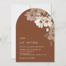 Flores de terracota marfil Boda casual