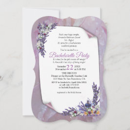 Invitación Flores de tubérculo y lavanda