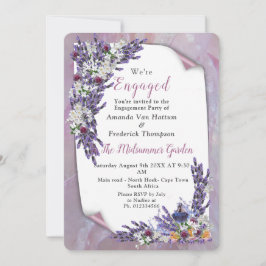 Invitación Flores de tubérculo y lavanda