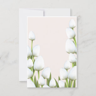 Invitación flores de Tulipán blancas