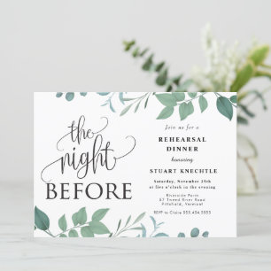 Invitación Flores De Verdor La Noche Antes De La Cena Del Ens