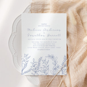 Invitación Flores de Vinca Nupcias Boho