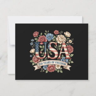 Invitación Flores del 250 Aniversario de América EE. UU. 250