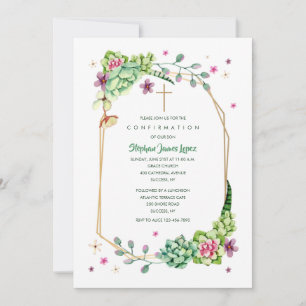 Invitación Flores del desierto religiosas