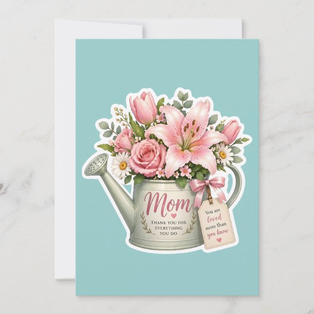 Invitación Flores del Jardín de Mamá (Anverso)