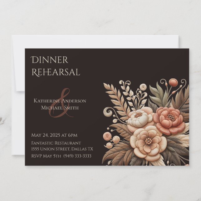 Invitación Flores del país occidental (Anverso)