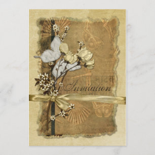 Invitación Flores del vintage