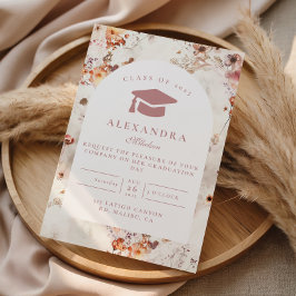Invitación Flores delicadas de primavera Graduación