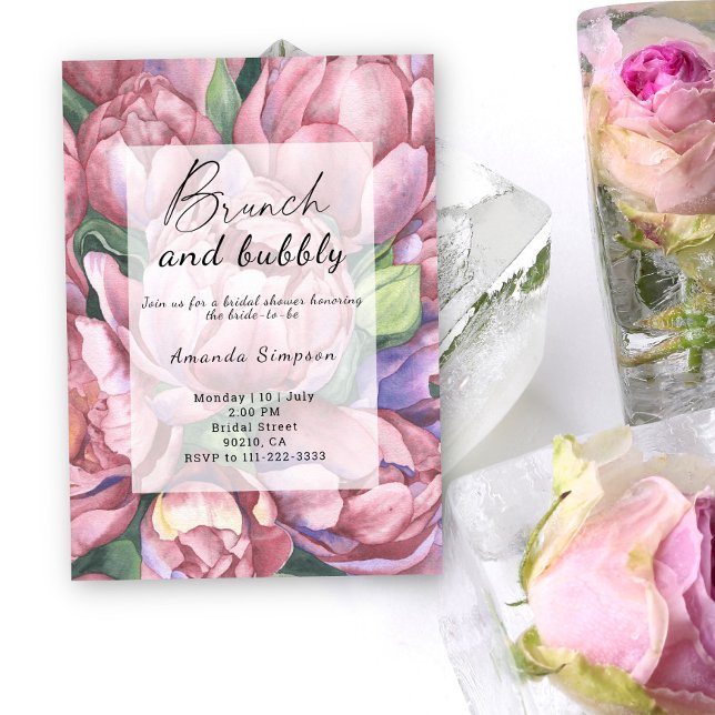 Invitación Flores - Desayuno y brindis de ducha de novia (Subido por el creador)