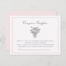 Invitación Flores dibujadas a mano con puntas de marco tarjet