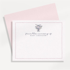 Invitación Flores dibujadas a mano, marco punteado del vivero