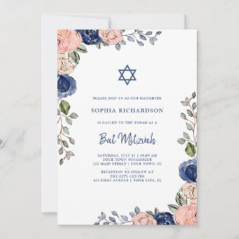 Invitación Flores dibujadas a mano por Rubor y la marina | Ba