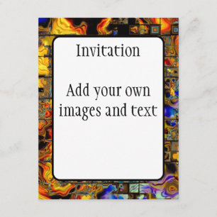 Invitación Flores digitales y matriz Metalizado