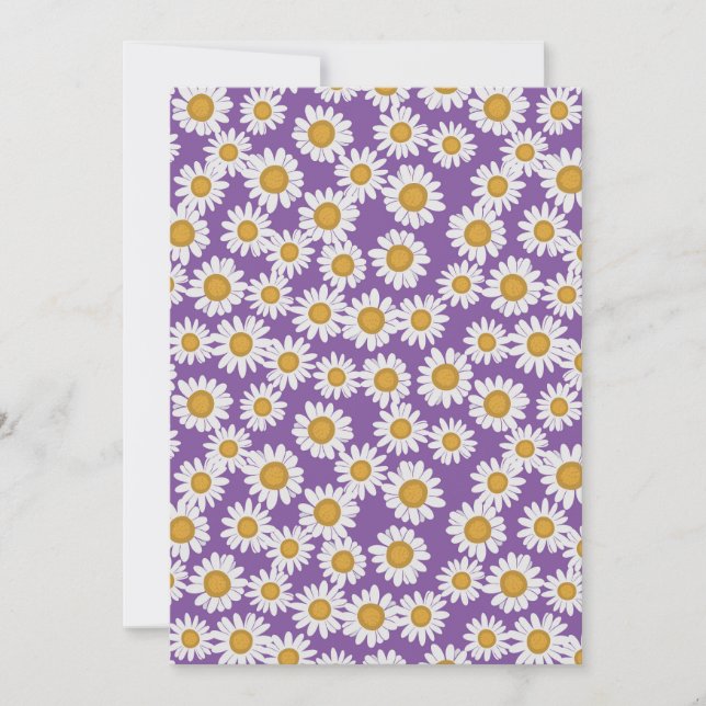 Invitación Flores ditsy daisy (Anverso)