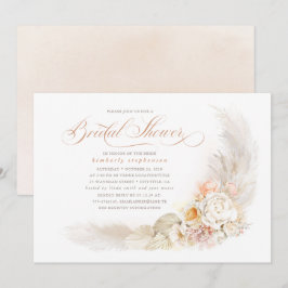 Invitación Flores dulces pasteles y duchas nupciales de gramí