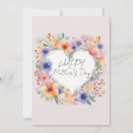 Invitación Flores: El corazón forma el feliz día de la madre