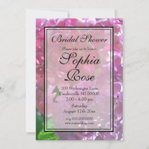 Invitación Flores elegantes de boho rosa flores ducha de novi