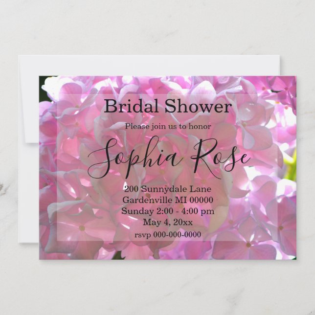 Invitación Flores elegantes de boho rosa flores ducha de novi (Anverso)