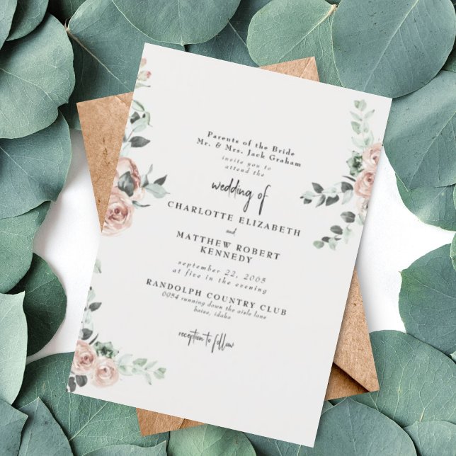 Invitación Flores elegantes en primavera II (Subido por el creador)