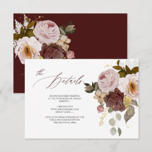 Invitación Flores Elegantes y Rústicas de Jardín de Otoño de