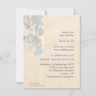 Invitación Flores en Acuarela 4.25x5.25