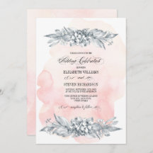 Flores esbozadas acuarela Boda rosa Rubor