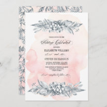 Flores esbozadas acuarela Boda rosa Rubor