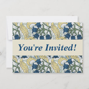 Invitación Flores Florales Azules Lily Valley Repetir