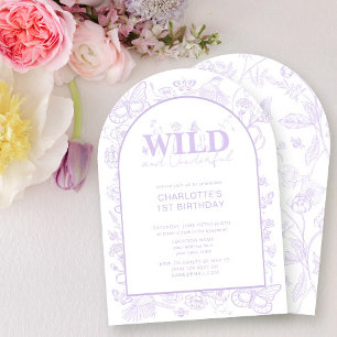 Invitación Flores Florales de Lilac Salvajes y Maravilloso Pr