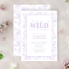 Invitación Flores Florales de Lilac Salvajes y Maravilloso Pr