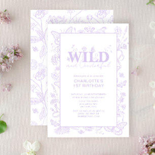 Invitación Flores Florales de Lilac Salvajes y Maravilloso Pr