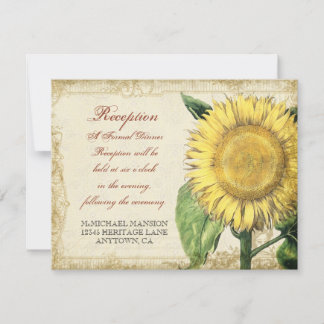 Invitación Flores florales vintage - Boda otoño de otoño