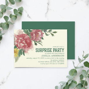 Invitación Flores florecientes sorprenden a Fiestas de cualqu