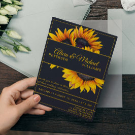 Invitación Flores giratorias en flor | Boda moderno de la Mar