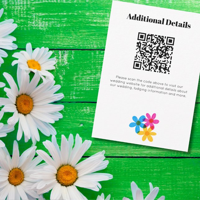 Invitación Flores Hippie Brillantes y Negrita Boda Primaria (Subido por el creador)