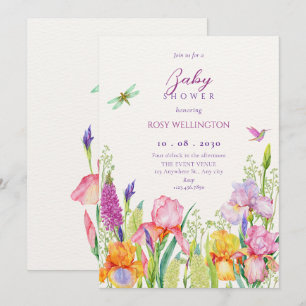 Invitación Flores irlandesas acuáticas