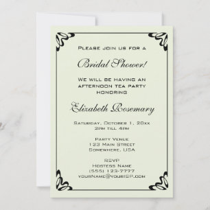 Invitación Flores irlandesas de Art Nouveau de ducha de novia