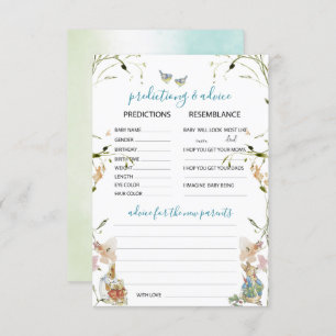 Invitación Flores marinas elegantes Peter Rabbit Predi