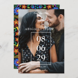 Invitación Flores Mexicanas Foto Salven La Fecha