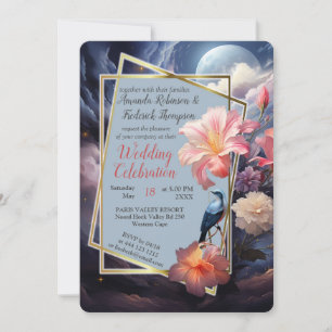 Invitación Flores místicas del reino sobrenatural