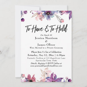 Invitación Flores Modernas al Acuarela para Tener y para Afer