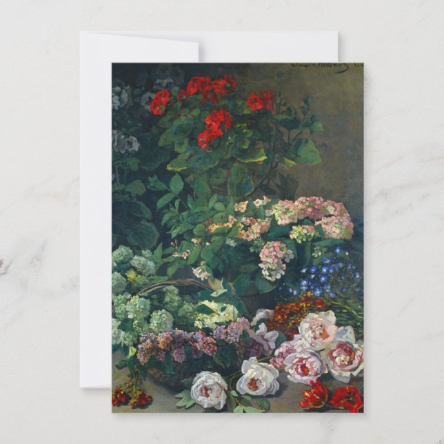 Invitación Flores Monet Spring (Anverso)