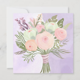 Invitación Flores Moradas