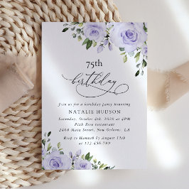 Invitación Flores Moradas, Flores de Lila, Boho, Cumpleaños