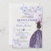 Flores moradas primaverales Vestido de la princesa